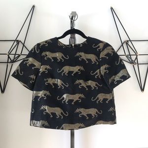 Jaquered Panther Top